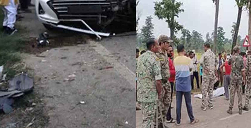  छत्तीसगढ़-कबीरधाम में तेज रफ्तार कार की टक्कर से बाइक सवार की मौत