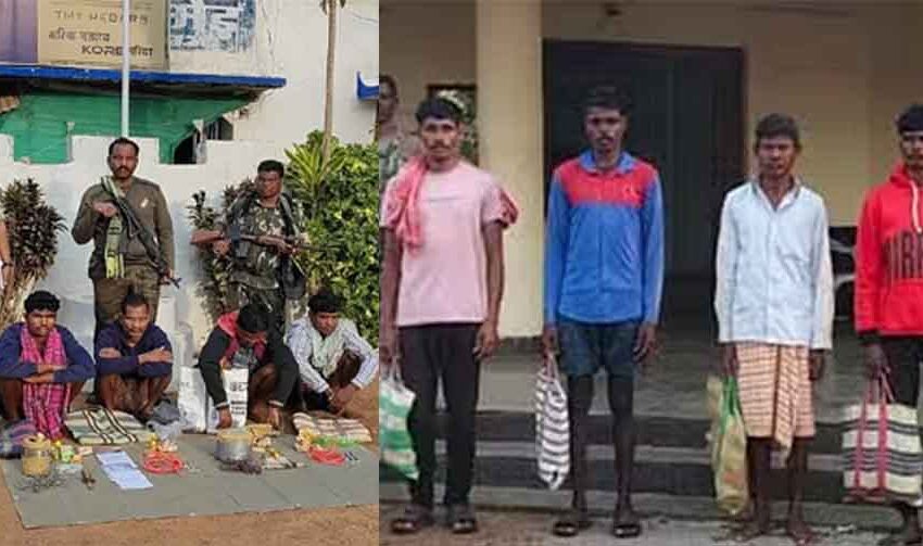  छत्तीसगढ़-बीजापुर के अलग-अलग इलाकों में आठ नक्सली गिरफ्तार