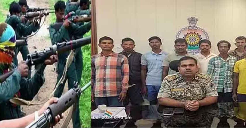  छत्तीसगढ़-सुकमा में नौ नक्सली किए विस्फोटक के साथ गिरफ्तार