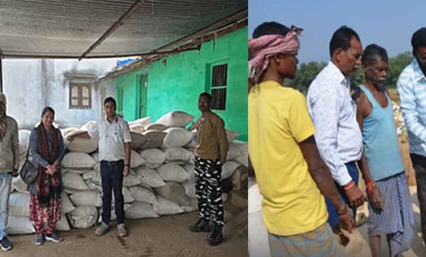  छत्तीसगढ़-मरवाही में ताबड़तोड़ छापेमारी में 992 बोरी अवैध धान जब्त