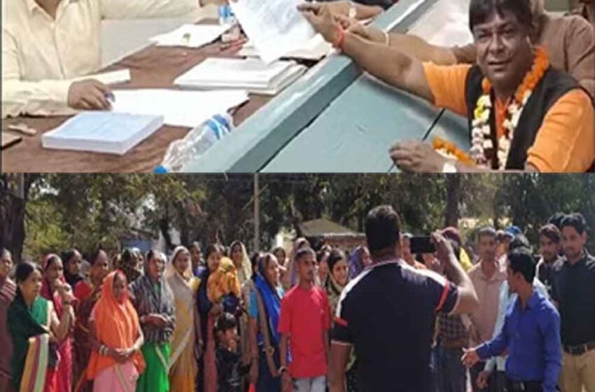  छत्तीसगढ़-महासमुंद में प्रकाश चंद्राकर ने भाजपा से बगावत कर गाजे-बाजे के साथ किया नामांकन