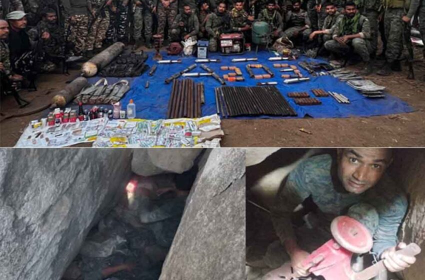  छत्तीसगढ़-सुकमा के जंगल में भारी विस्फोटक और नक्सल सामग्री बरामद