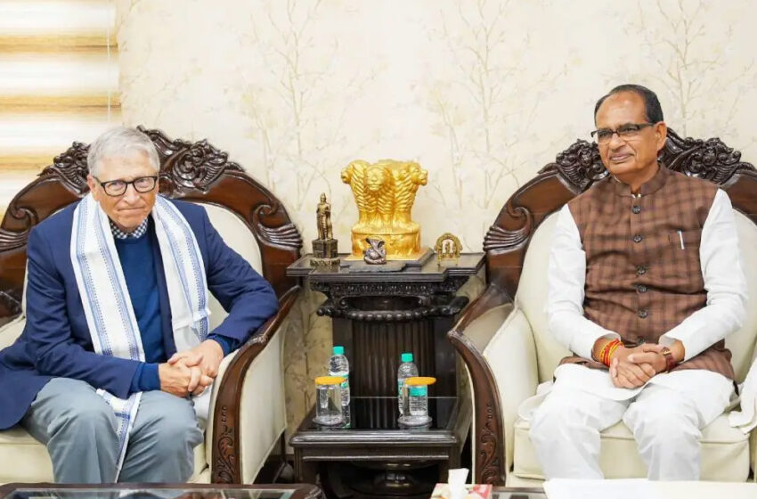 केंद्रीय मंत्री शिवराज सिंह चौहान से मिले से मिले बिल गेट्स